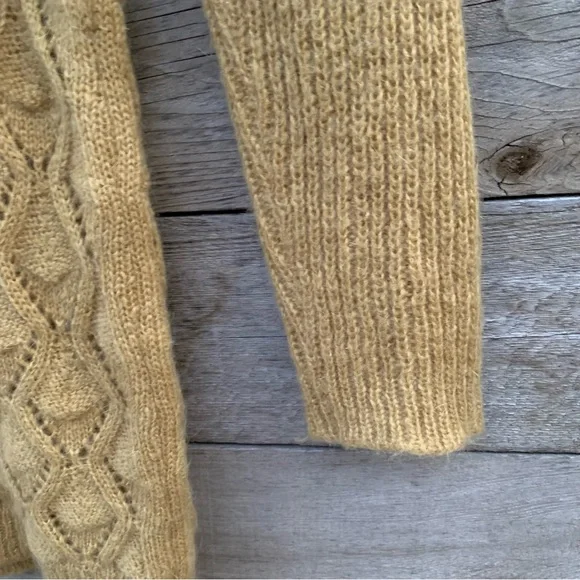 Elsamanda Anthropologie Cowl Neck Sweater Womens M Mohair Textured Sheer Italy - Picture 13 of 16